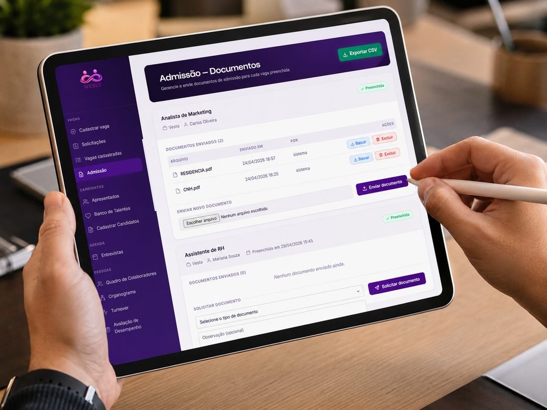 Etapa de aprovação e solicitação de documentos